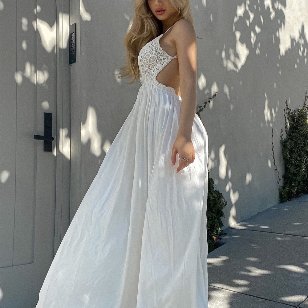 White Ancient Rome Dress - Fashion Nova